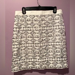 Banana Republic White Sequin Skirt